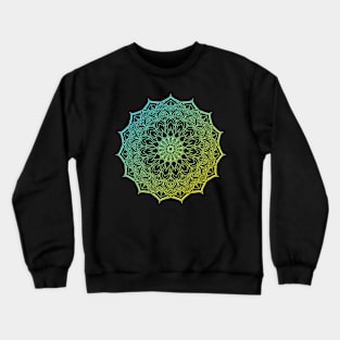 Mandala in blue and yellow Crewneck Sweatshirt